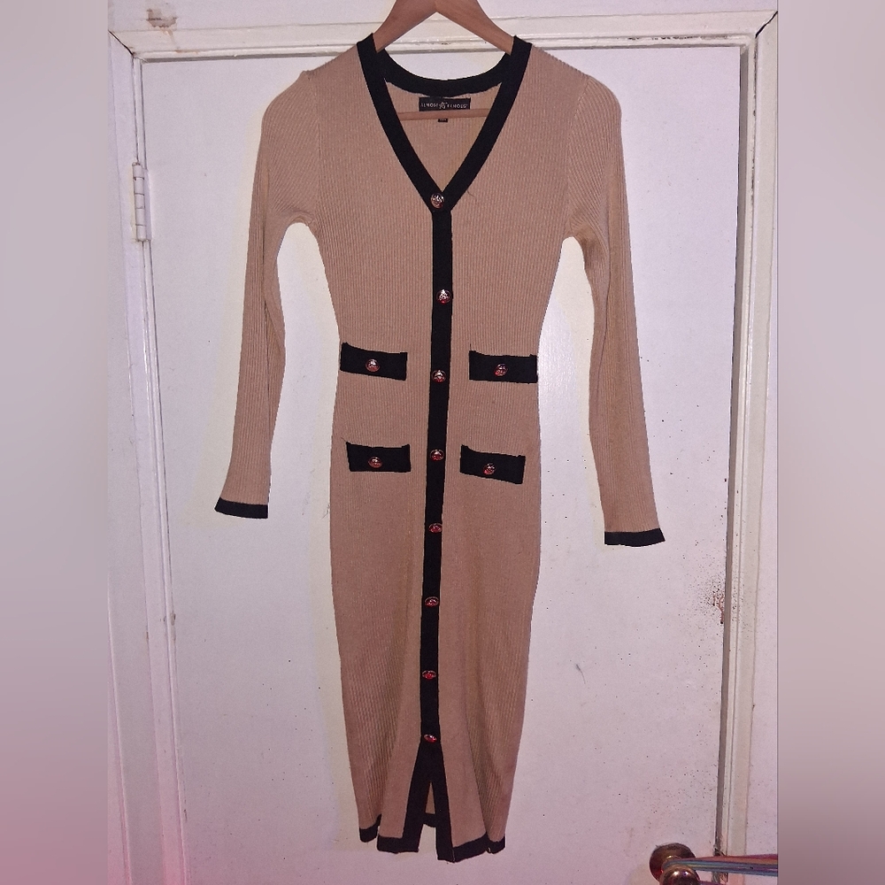 Elegant Fall/Winter Jersey Knit Midi Dress